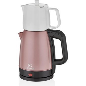 Ng Home Retro Plus Otomatik Porselen Demlikli 1600 W Işıklı Çelik Gövdeli Rose Retro Çay Makinesi