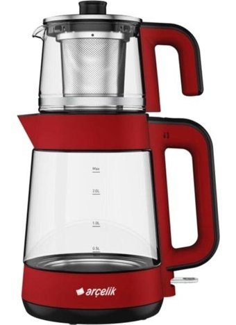 Arçelik CM 6964 K Resital Cam Demlikli 1900 W Işıklı Cam Gövdeli Beyaz Çay Makinesi
