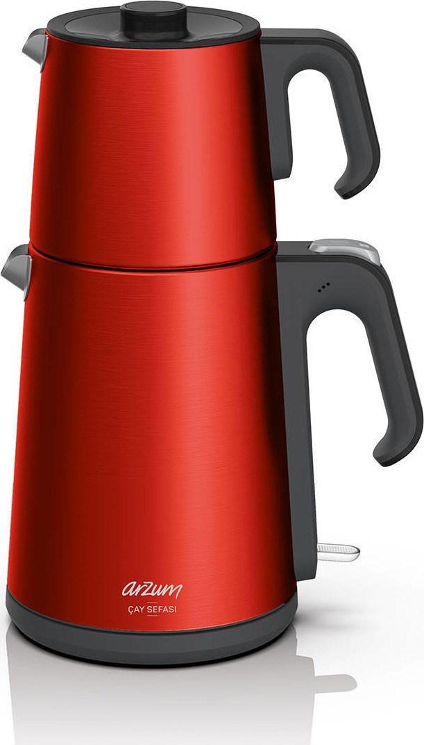 Arzum AR 3005 Çelik Demlikli 2000 W Işıklı Çelik Gövdeli Mercan Çay Makinesi