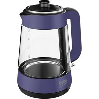 Beko 5964 W Floral Cam Demlikli 1900 W Işıklı Cam Gövdeli Mor Çay Makinesi
