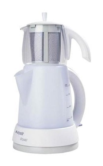 Arzum AR 3055 Çelik Demlikli 1800 W Çelik Gövdeli Siyah Çay Makinesi