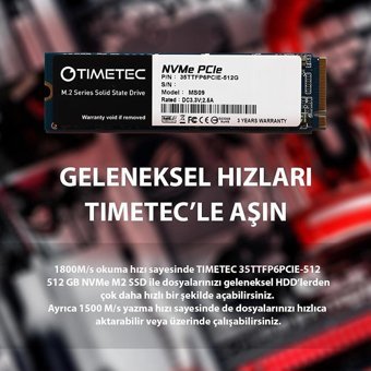 Timetec 35TTFP6PCIE PCIe 512 GB M2 SSD