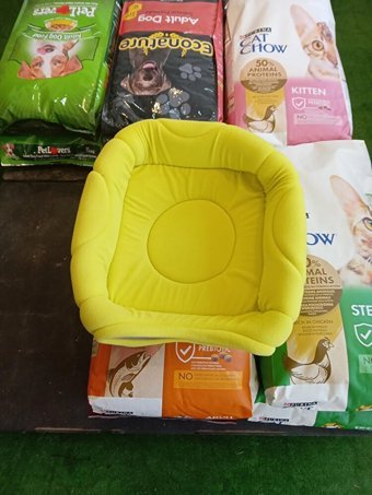 Gnd Küp Tek Katlı İç Mekan Kumaş Kedi Evi Sarı