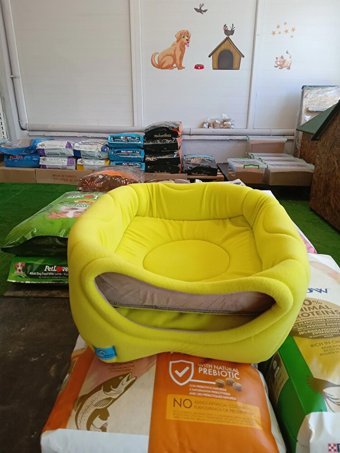Gnd Küp Tek Katlı İç Mekan Kumaş Kedi Evi Sarı