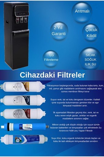 LG Sıcak-Soğuk Siyah Yok Alt Damacanalı Su Sebili