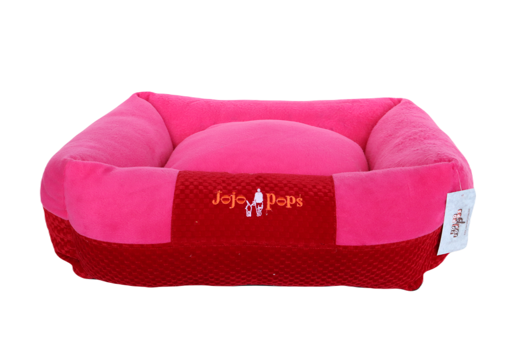 Jojo Pops Dikdörtgen İç Mekan Kumaş Kedi Evi Kırmızı Pembe