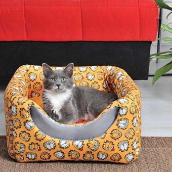 Garfield Küp Tek Katlı İç Mekan Kumaş Kedi Evi Çok Renkli