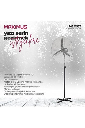 Maximus İyonizerli Ayaklı Vantilatör