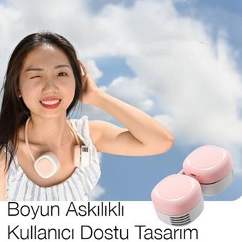 Coofbe Boyun Askılı Vantilatör Pembe