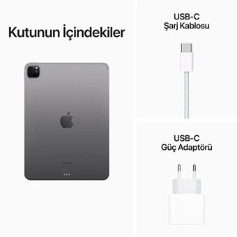 Apple iPad Pro 4.Nesil (MNXD3TU/A) 128 GB iPadOS 8 GB Ram 11 inç Tablet Uzay Grisi