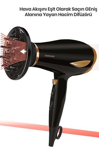 Goldmaster İyonlu 2200 W Standart Saç Kurutma Makinesi
