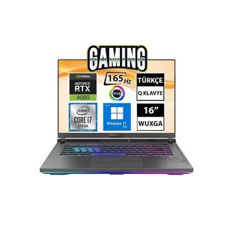 Asus Rog Strix G16 G614JZ-N3039A13 Harici GeForce RTX 4080 Intel Core i7 64 GB Ram DDR5 1 TB SSD 16 inç Full HD + Windows 11 Pro Gaming Notebook Laptop