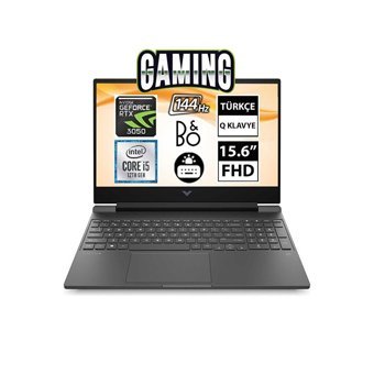 HP Victus 15-FA0011NT 80D33EA03 Harici GeForce RTX 3050 Intel Core i5 32 GB Ram DDR4 512 GB SSD 15.6 inç Full HD FreeDos Gaming Notebook Laptop