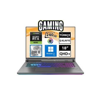 Asus Rog Strix SCAR 18 G834JY-N6041A5 Harici GeForce RTX 4090 Intel Core i9 64 GB Ram DDR5 2 TB SSD 18 inç QHD+ Windows 11 Pro Gaming Notebook Laptop