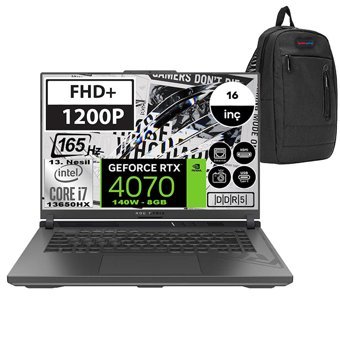 Asus Rog Strix G16 N3188P04 Harici GeForce RTX 4070 Intel Core i7 32 GB Ram DDR5 2 TB SSD 16 inç Full HD + Windows 11 Pro Gaming Notebook Laptop