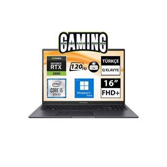 Asus Vivobook 16X K3605ZF-N1017W02 Harici GeForce RTX 2050 Intel Core i5 16 GB Ram DDR4 512 GB SSD 16 inç Full HD + Windows 11 Home Laptop