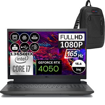 Dell G15 5530 G155530010WH04 Harici GeForce RTX 4050 Intel Core i7 32 GB Ram DDR5 512 GB SSD 15.6 inç Full HD Windows 11 Home Gaming Notebook Laptop