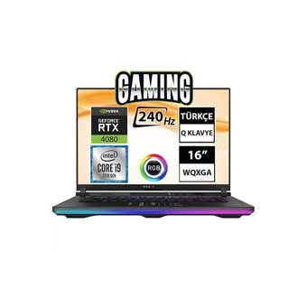 Asus Rog Strix Scar 16 G634JZ-NM043A3 Harici GeForce RTX 4080 Intel Core i9 64 GB Ram DDR5 1 TB SSD 16 inç QHD+ FreeDos Gaming Notebook Laptop