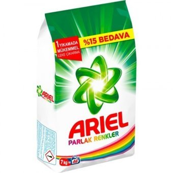 Ariel Parlak Renkler Renkliler İçin 46 Yıkama Toz Deterjan 7 kg