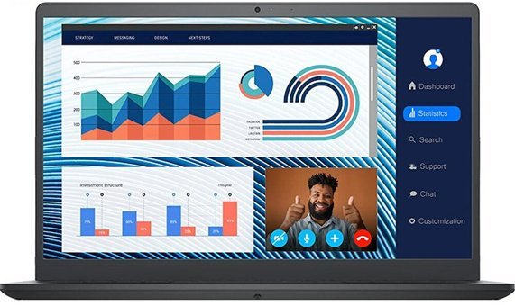 Dell Vostro 3420 N4305PVNB3420U Dahili Intel Core i5 16 GB Ram DDR4 512 GB SSD 14 inç Full HD Ubuntu Laptop