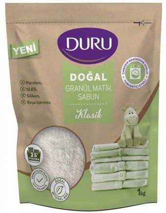 Duru Granül Matik Sabun Klasik Renkliler ve Beyazlar İçin 25 Yıkama Toz Deterjan 1 kg