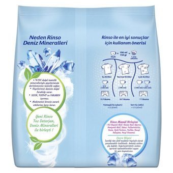 Rinso Deniz Mineralleri Beyazlar İçin 10 Yıkama Toz Deterjan 1.5 kg