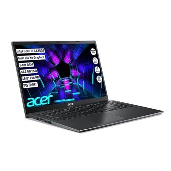 Acer Extensa EX215-54 NX.EGJEY.005 Dahili Intel Iris Xe Graphics Intel Core i5 8 GB Ram DDR4 512 GB SSD 15.6 inç Full HD FreeDos Laptop