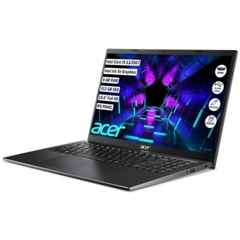 Acer Extensa EX215-54 NX.EGJEY.005 Dahili Intel Iris Xe Graphics Intel Core i5 8 GB Ram DDR4 512 GB SSD 15.6 inç Full HD FreeDos Laptop