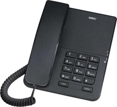 Karel Tm140 Siyah Analog Masa Üstü Kablolu Telefon