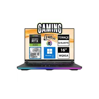 Asus Rog Strix Scar 16 G634JZ-NM043A6 Harici GeForce RTX 4080 Intel Core i9 32 GB Ram DDR5 1 TB SSD 16 inç QHD+ Windows 11 Pro Gaming Notebook Laptop
