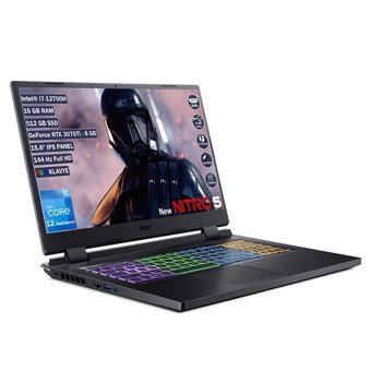 Acer Nitro 5 AN515-58 NH.QFSEY.002 Harici GeForce RTX 3070 Ti Intel Core i7 16 GB Ram DDR4 512 GB SSD 15.6 inç Full HD FreeDos Gaming Notebook Laptop
