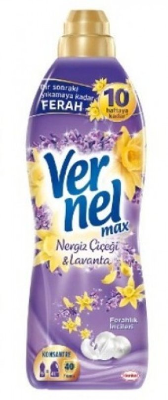 Vernel Max Konsantre Lavanta - Nergiz Çiçeği 40 Yıkama Yumuşatıcı 960 ml