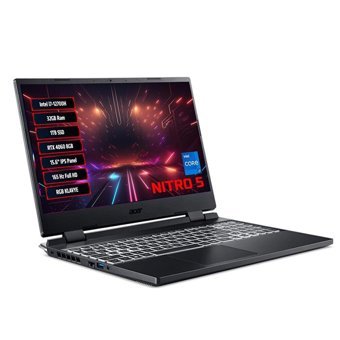 Acer AN515-58 Harici GeForce RTX 4060 Intel Core i7 32 GB Ram DDR5 1 TB SSD 15.6 inç Full HD Linux Gaming Notebook Laptop