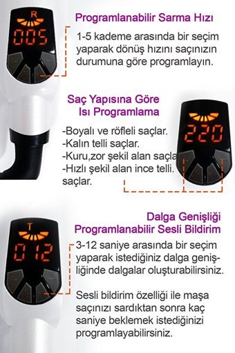 Hairens HRS 320 Otomatik 25 mm Seramik Saç Maşası