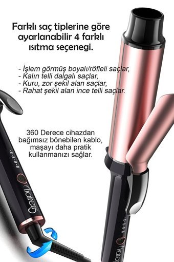 Hairens HRS 740 40 mm Seramik Saç Maşası
