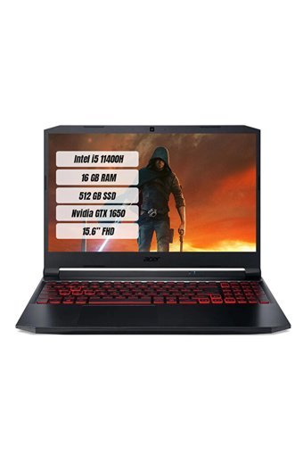 Acer Nitro 5 AN515-57 NH.QEKEY.006-16 Harici GeForce GTX 1650 Intel Core i5 16 GB Ram DDR4 512 GB SSD 15.6 inç Full HD FreeDos Gaming Notebook Laptop