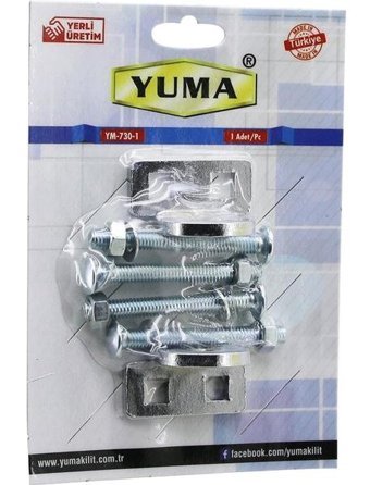 Yuma YM-730-1 Kapı Emniyet Rezesi Asma Kilit Takılabilir Menteşe