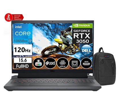 Dell G15 5530 G5530240100511 Harici GeForce RTX 3050 Intel Core i7 16 GB Ram DDR5 1 TB SSD 15.6 inç Full HD Windows 11 Home Laptop
