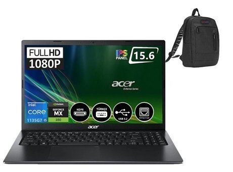 Acer Extensa EX215-54 NXEGJEY00532 Dahili Intel Iris Xe Graphics Intel Core i5 20 GB Ram DDR4 2 TB SSD 15.6 inç Full HD Windows 11 Pro Laptop