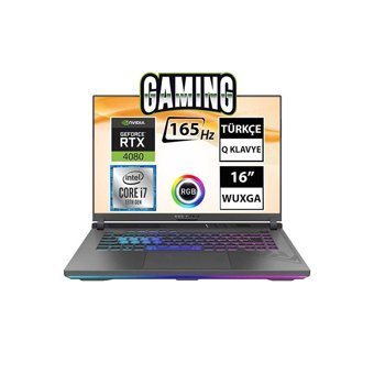 Asus Rog Strix G16 G614JZ-N3039A1 Harici GeForce RTX 4080 Intel Core i7 16 GB Ram DDR5 2 TB SSD 16 inç Full HD + FreeDos Gaming Notebook Laptop