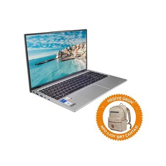 Everest EverBook EB-21A25 Dahili Intel Iris Xe Graphics Intel Core i5 8 GB Ram DDR4 512 GB SSD 15.6 inç Full HD Windows 11 Pro Laptop