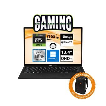 Asus Rog Flow Z13 GZ301VF-MU007A1 Harici GeForce RTX 2050 Intel Core i9 16 GB Ram DDR5 512 GB SSD 13.4 inç QHD+ Windows 11 Pro 2'si 1 Arada Dokunmatik Laptop