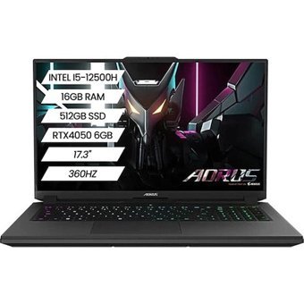 Gigabyte Aorus 7 Harici GeForce RTX 4050 Intel Core i5 16 GB Ram DDR4 512 GB SSD 17.3 inç Full HD FreeDos Gaming Notebook Laptop