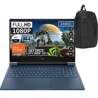 HP Victus 16-S0031NT 7Z596EAF06 Harici GeForce RTX 3050 AMD Ryzen 7 16 GB Ram DDR5 1 TB SSD 16.1 inç Full HD FreeDos Gaming Notebook Laptop