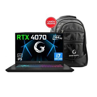 GAME GARAJ Slayer3 10XL-4070 C2 Harici GeForce RTX 4070 Intel Core i7 32 GB Ram DDR4 1 TB SSD 17.3 inç Full HD FreeDos Gaming Notebook Laptop
