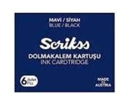 Scrikss Dolma Kalem Kartuşu Mavi/Siyah