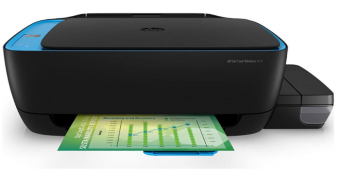 HP In Tank 419 Wi-Fi Çok Fonksiyonlu Tarayıcılı Renkli Baskı Tanklı Yazıcı