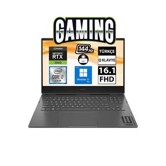 HP Omen 16-K0010NT 7H8Z7EA13 Harici GeForce RTX 3060 Intel Core i7 64 GB Ram DDR5 1 TB SSD 16.1 inç Full HD Windows 11 Pro Gaming Notebook Laptop