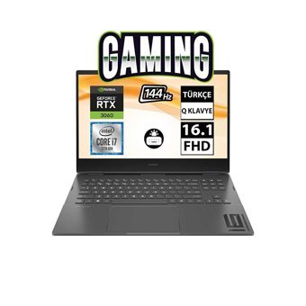 HP Omen 16-K0010NT 7H8Z7EA08 Harici GeForce RTX 3060 Intel Core i7 64 GB Ram DDR5 1 TB SSD 16.1 inç Full HD FreeDos Gaming Notebook Laptop