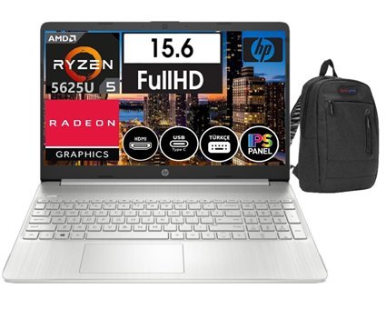 HP Hp 15S-EQ3013NT 668N45EA46 Dahili AMD Radeon Graphics AMD Ryzen 5 64 GB Ram DDR4 512 GB SSD 15.6 inç Full HD Windows 11 Pro Laptop